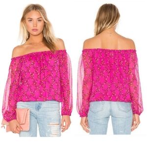 Diane Von Furstenberg Kamber Top in Shalamar Trellis Pink